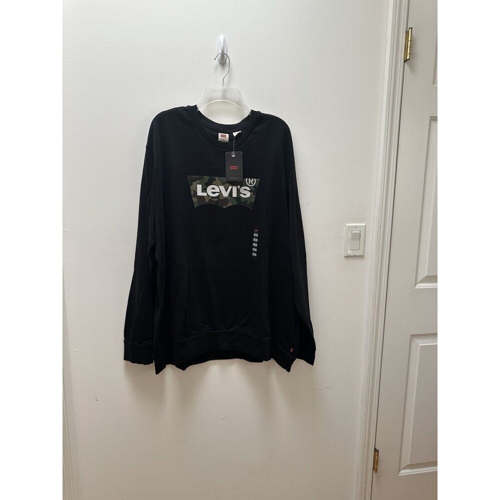 LEVIS GRAPHIC CREWNECK SWEATSHIRT 194920064 CAMO BLACK MENS SIZE 3XL
